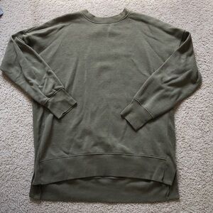 SO fleece light weight faded green crew neck
